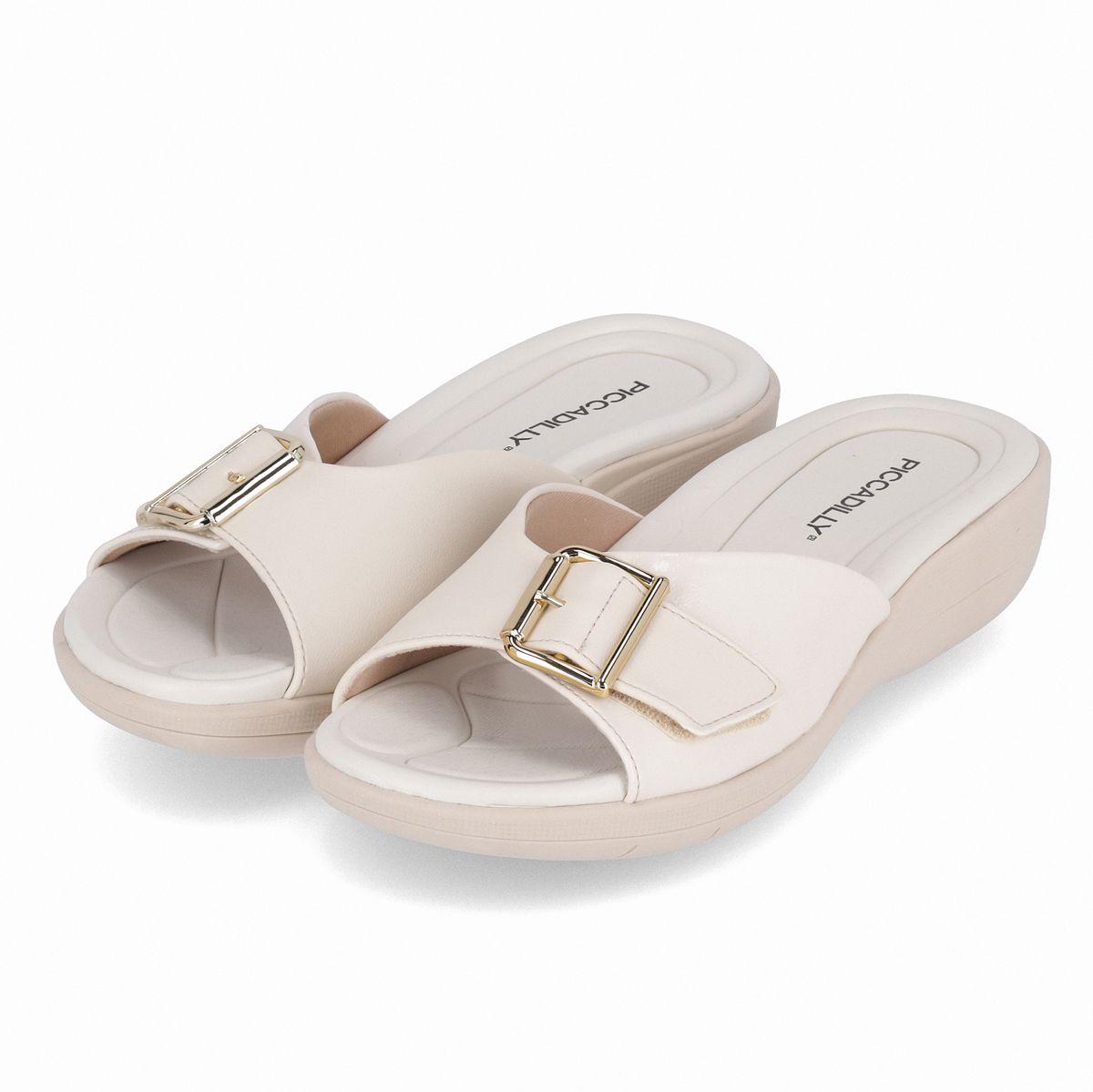 Sandalia Mujer Crema/Dorado Fascitis Anabela 16 Piccadilly-2