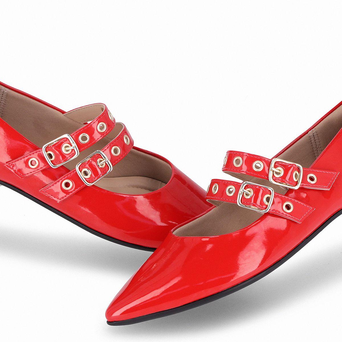 Zapato Mujer Rojo Ana/Hebilla Piccadilly-2
