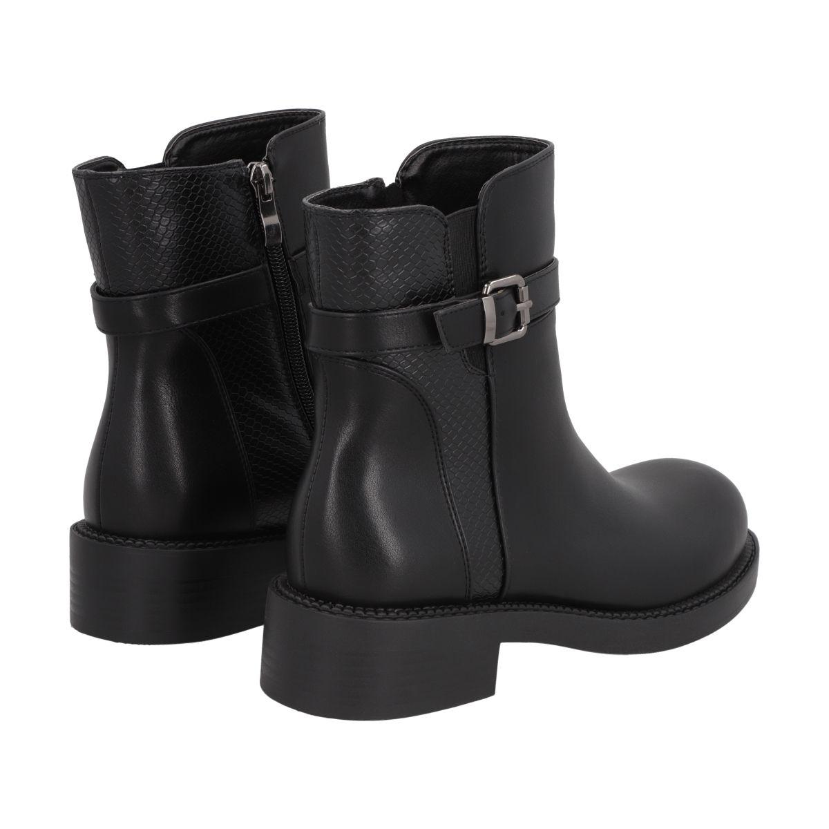Botin Mujer Negro Bucke Police-3