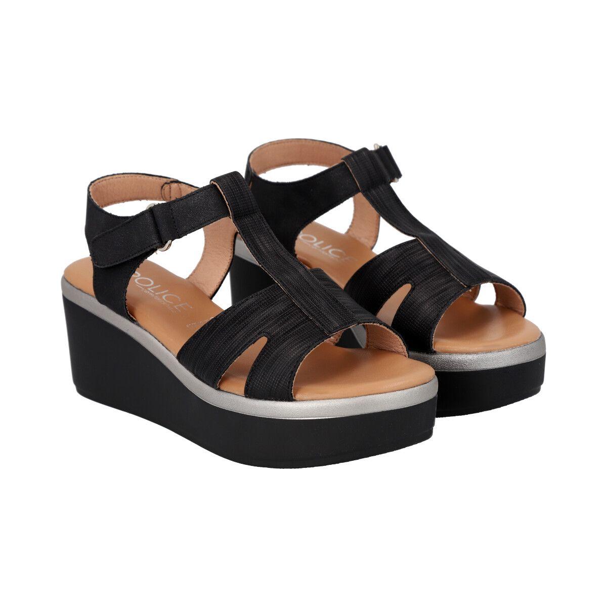 Sandalia Mujer Negro Shine Police-3