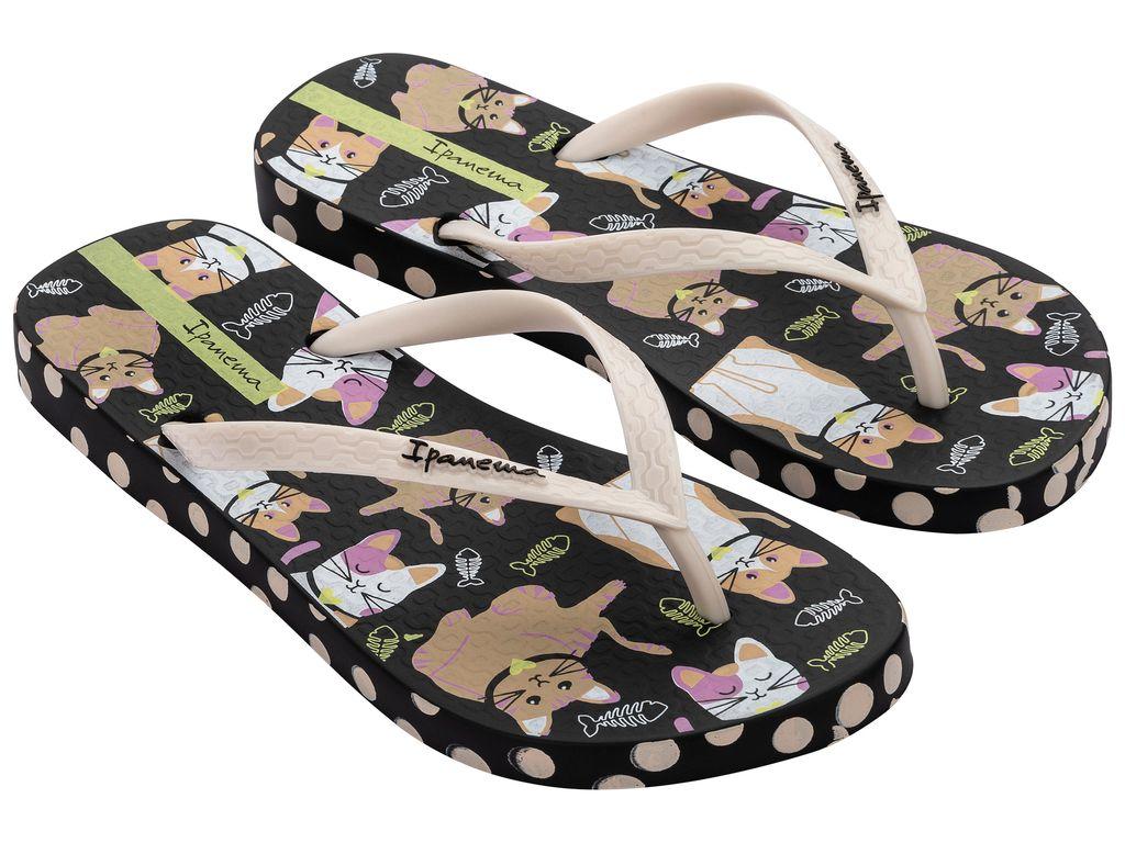 Sandalia Mujer Negro Love Pets 155 Ipanema-1