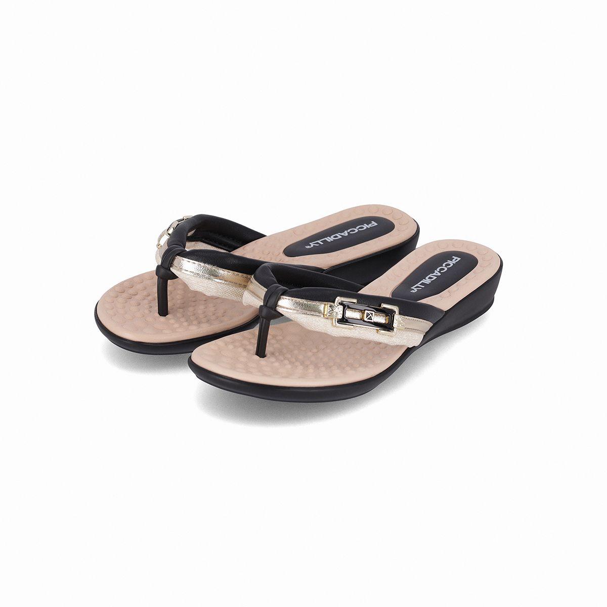 Sandalia Camila Negro/Dorado Piccadilly-0