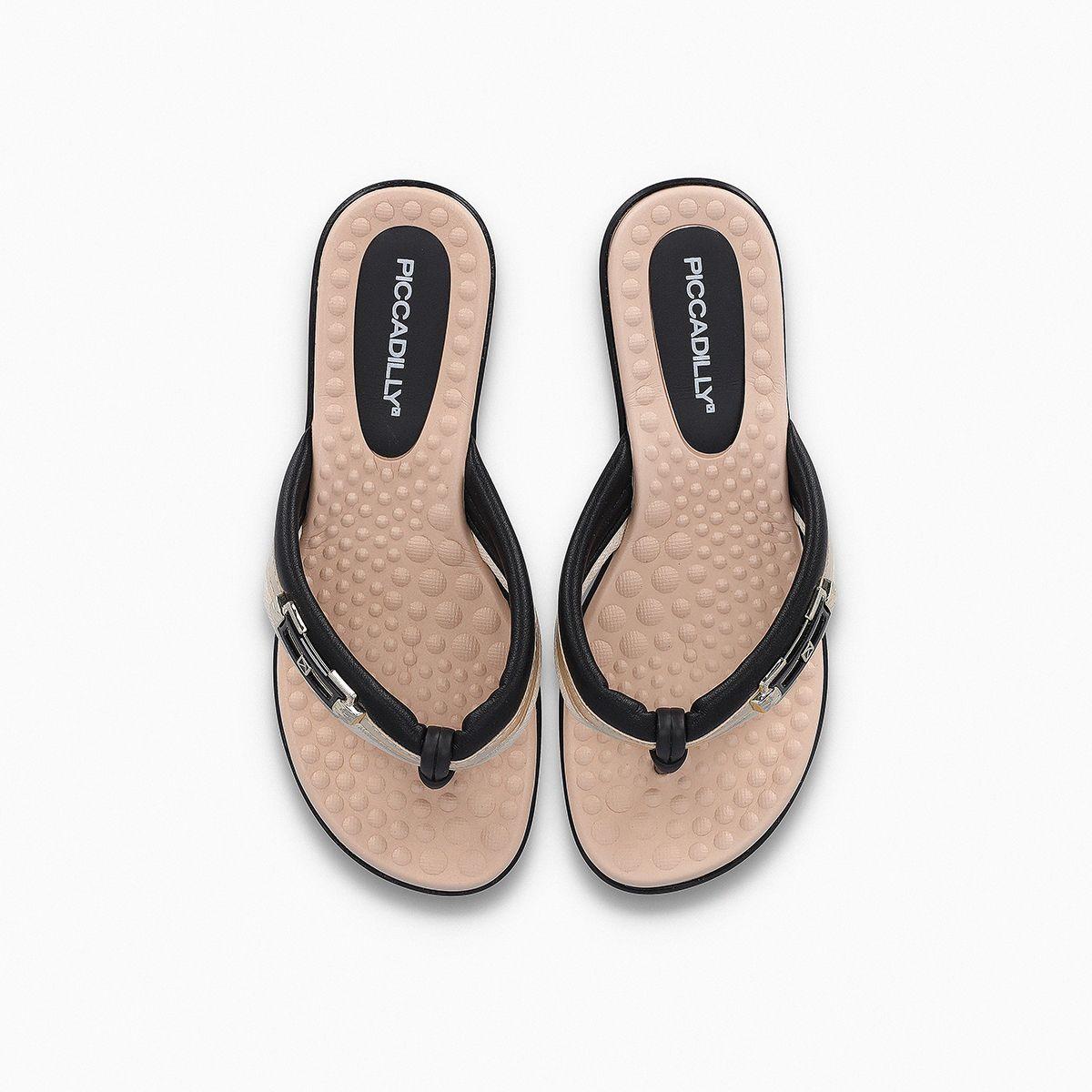 Sandalia Camila Negro/Dorado Piccadilly-2