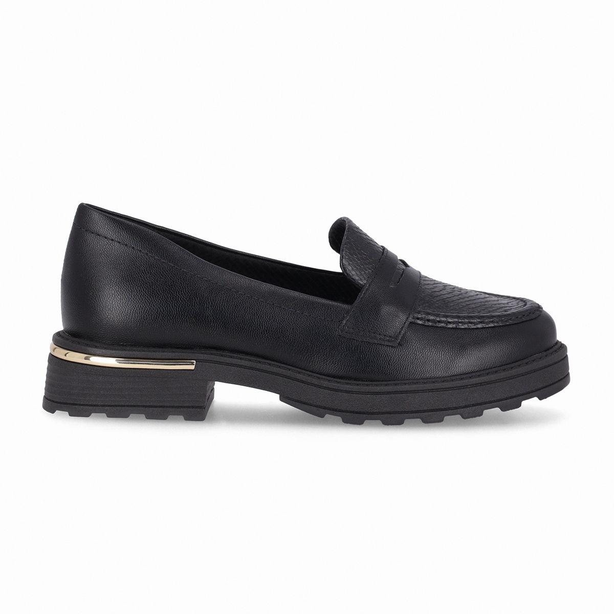 Mocasín Mujer Negro/Snake Gisa Piccadilly-0