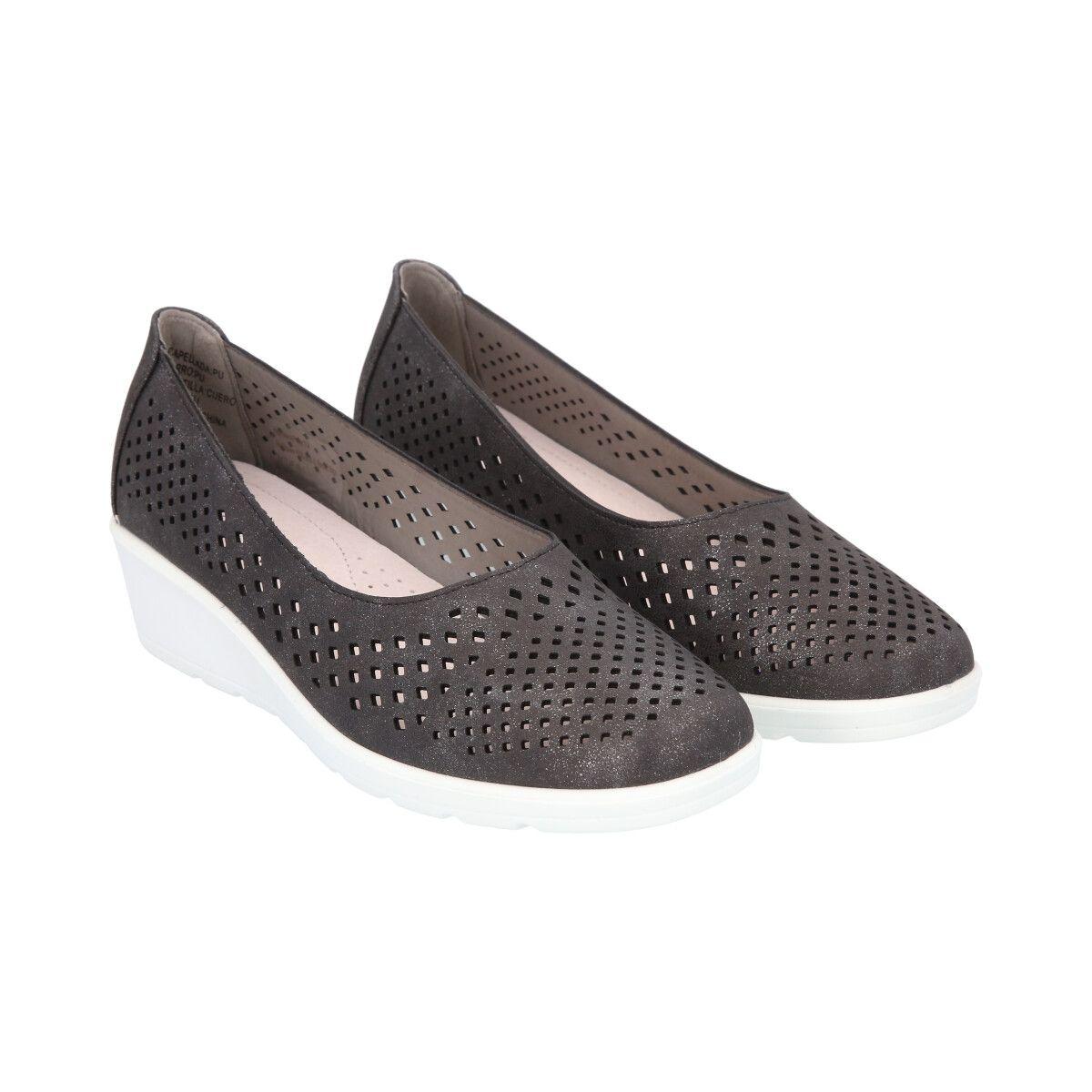 Zapato Mujer Negro Confort Police-3