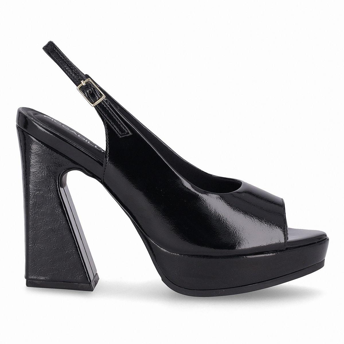Sandalia Mujer Negro/Charol  Cristine Piccadilly-0