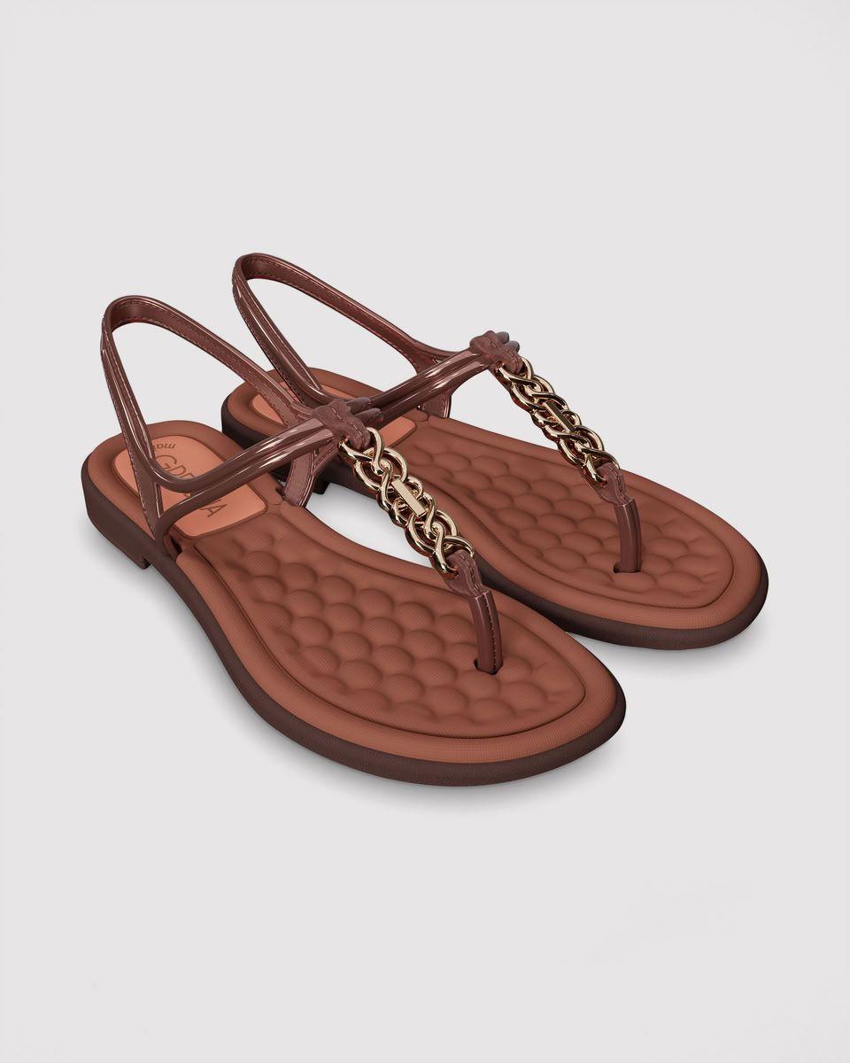 Sandalia Mujer Cobre Encanto Confort Grendha-2