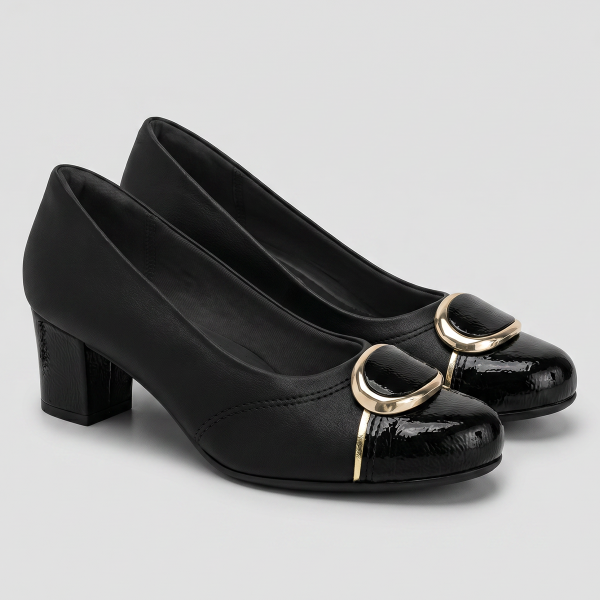 Zapato Mujer Negro/Dorado Laura 03 Piccadilly-2