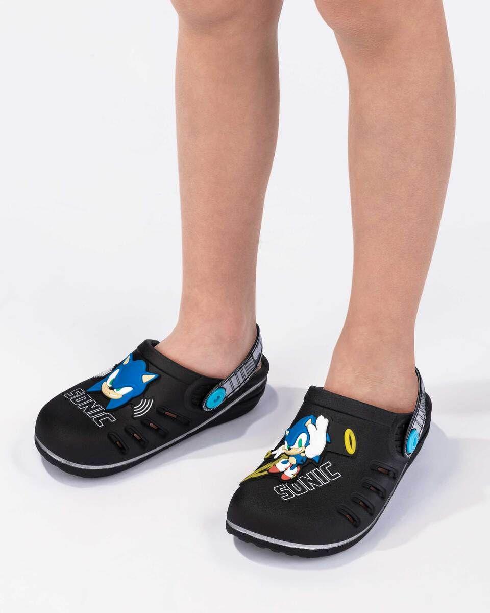 Sandalia Infantil Negro/Azul Sonic Speed Ipanema-1
