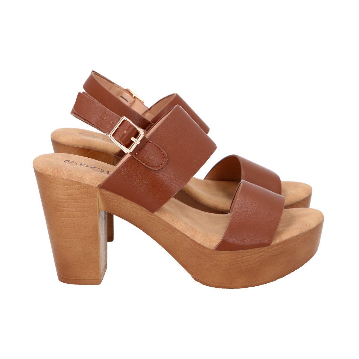 Sandalia Mujer Marrón Lola  Police-2