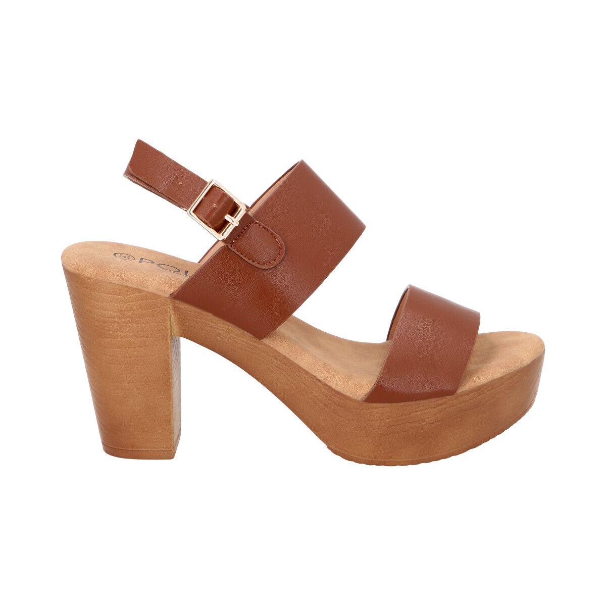 Sandalia Mujer Marrón Lola  Police-3