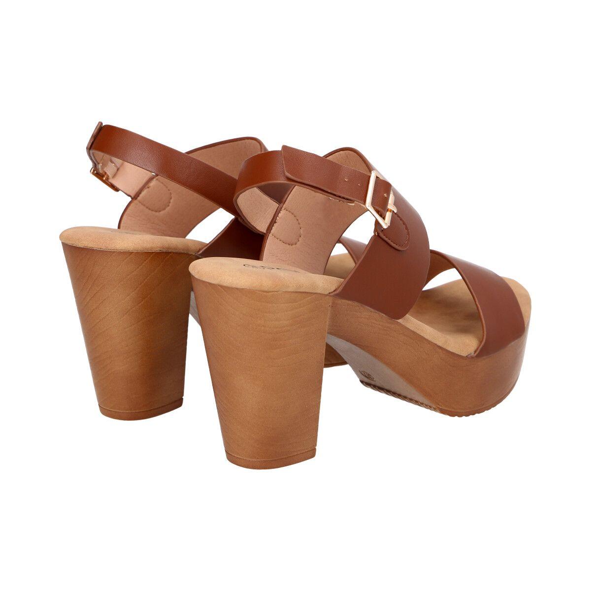 Sandalia Mujer Marrón Lola  Police-4