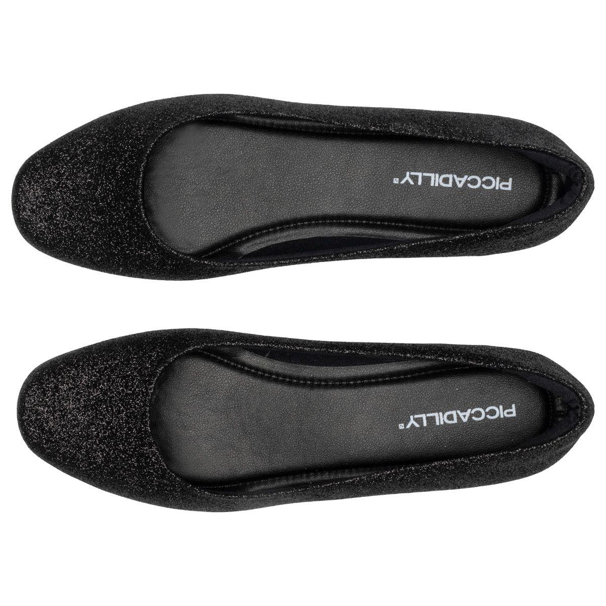 Zapato Mujer Negro Raquel Glitter Piccadilly-1