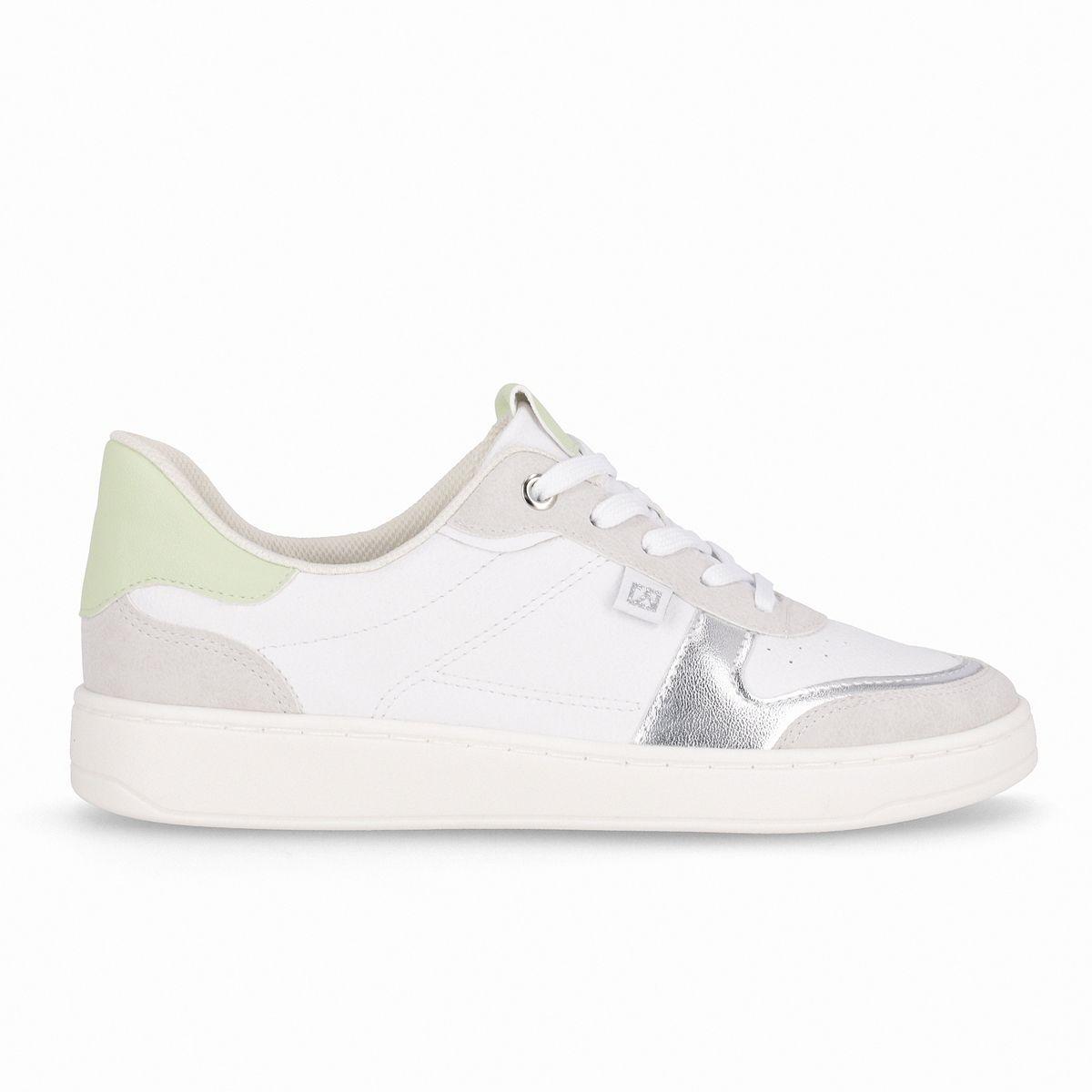 Zapatilla Mujer Blanco/Verde Beta Piccadilly-0