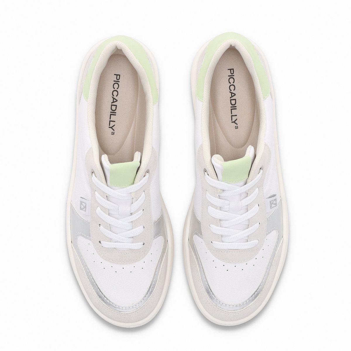 Zapatilla Mujer Blanco/Verde Beta Piccadilly-1