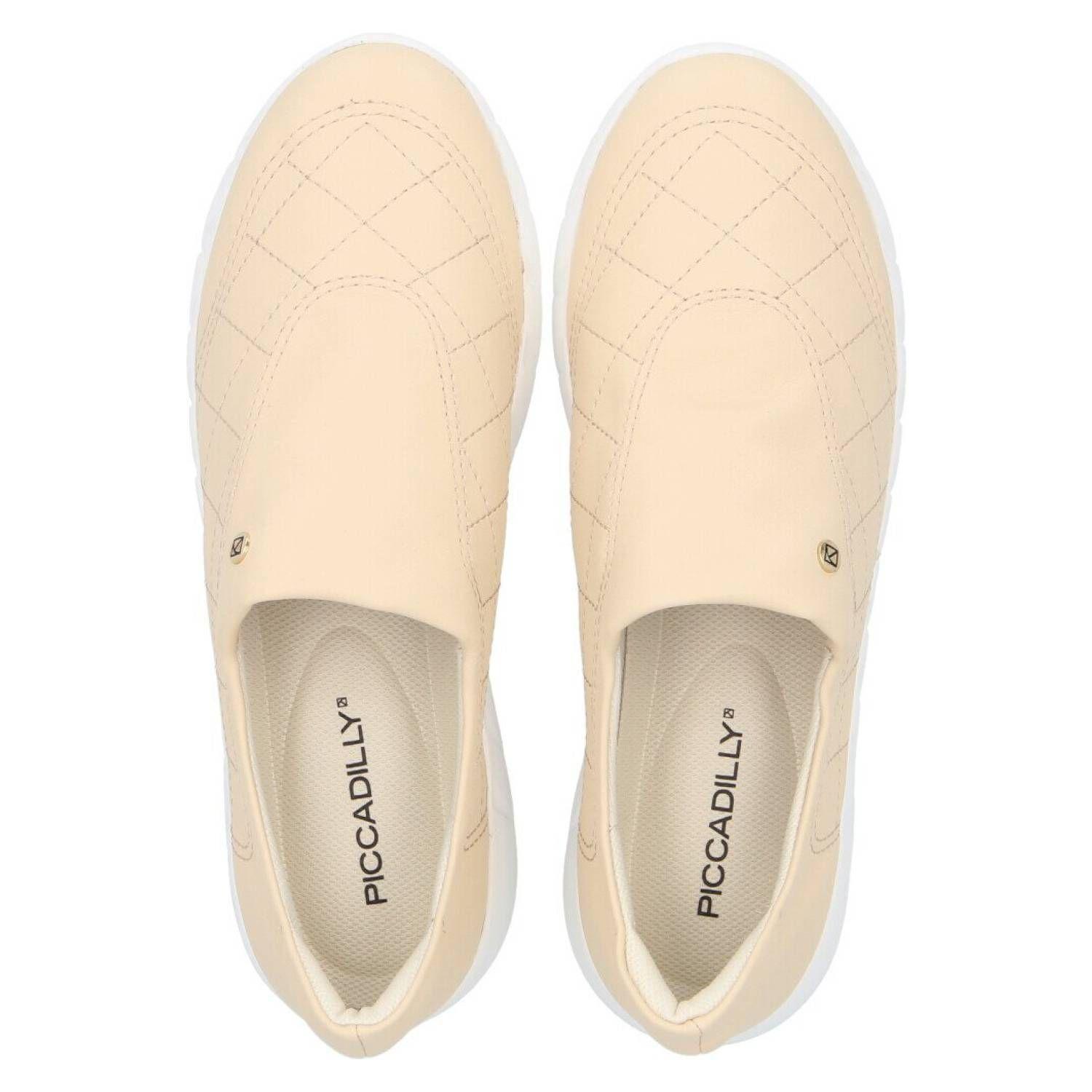 Zapatilla Mujer Crema Eva Piccadilly-1