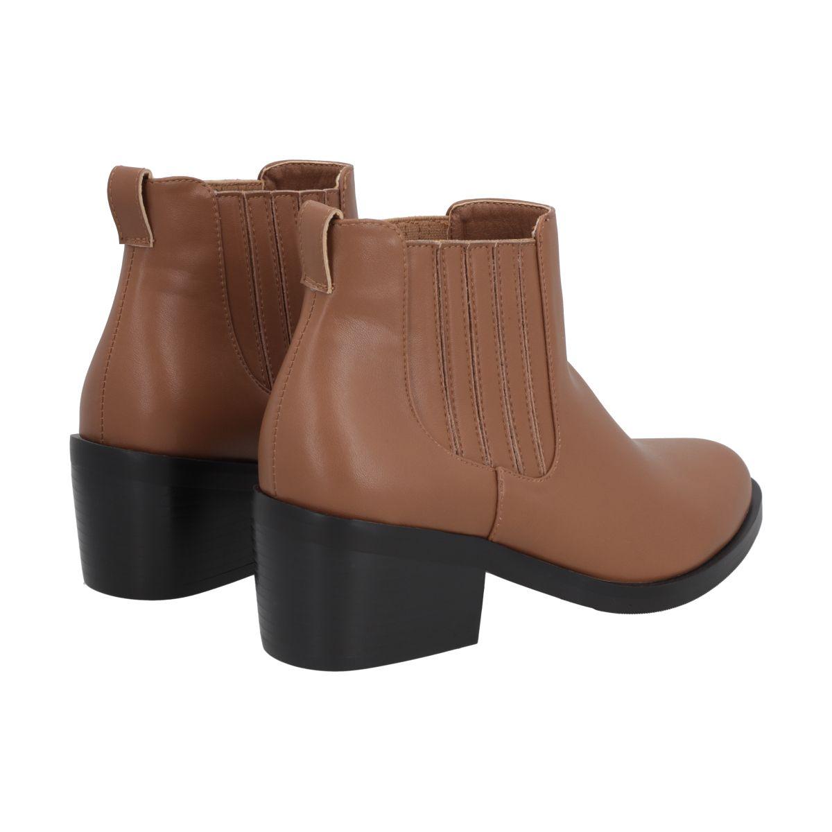 Botin Casual Mujer Café Aura Police-3