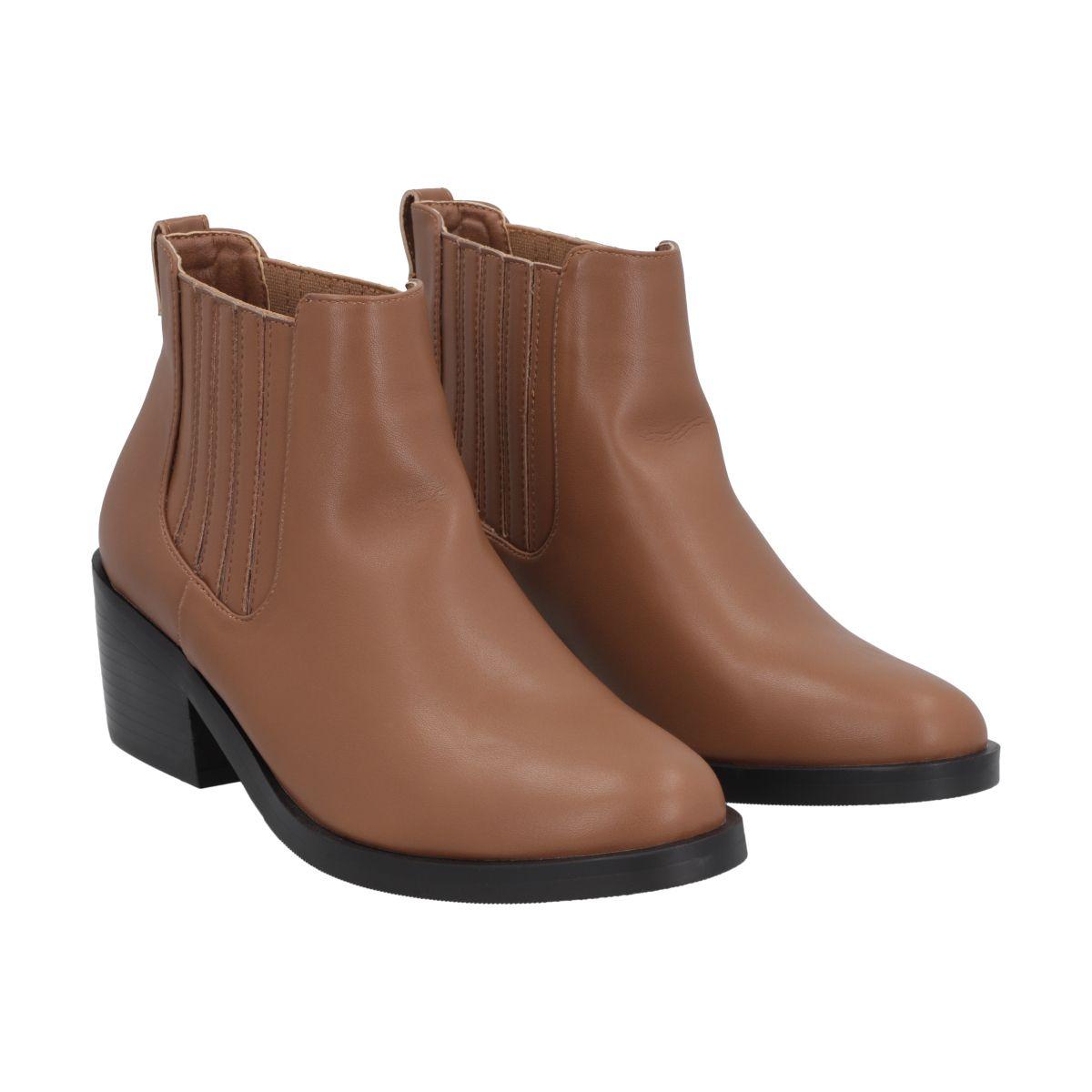 Botin Casual Mujer Café Aura Police-4