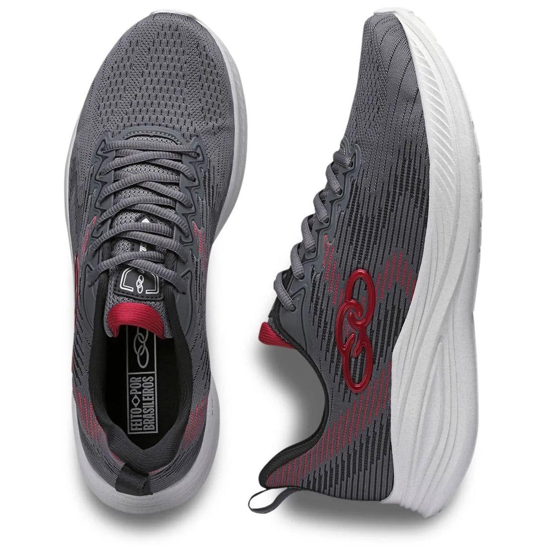 Zapatilla Mujer Marte Gris/Rojo-3