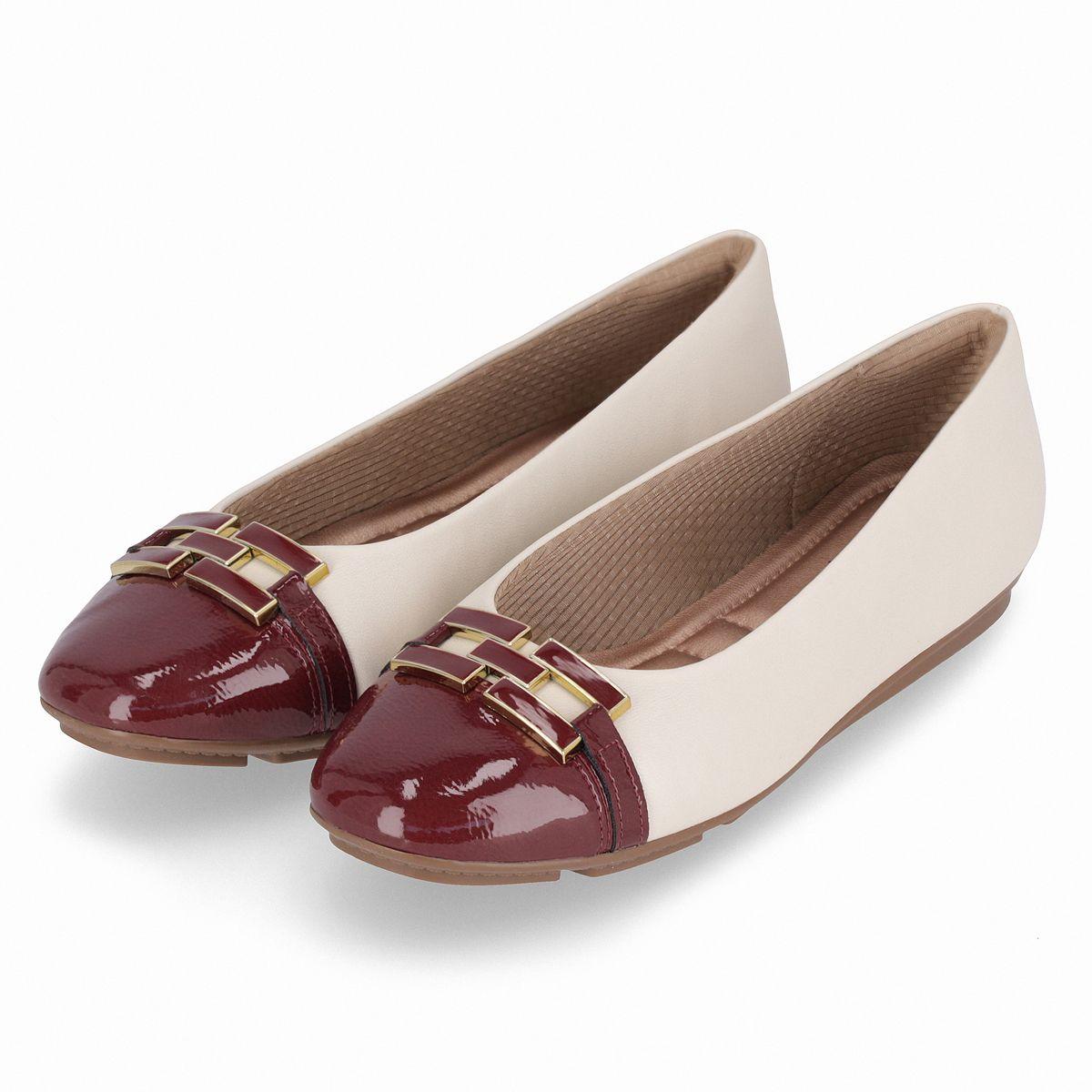 Ballerina Mujer Crema/Burdeo Michelle 05 Piccadilly-2