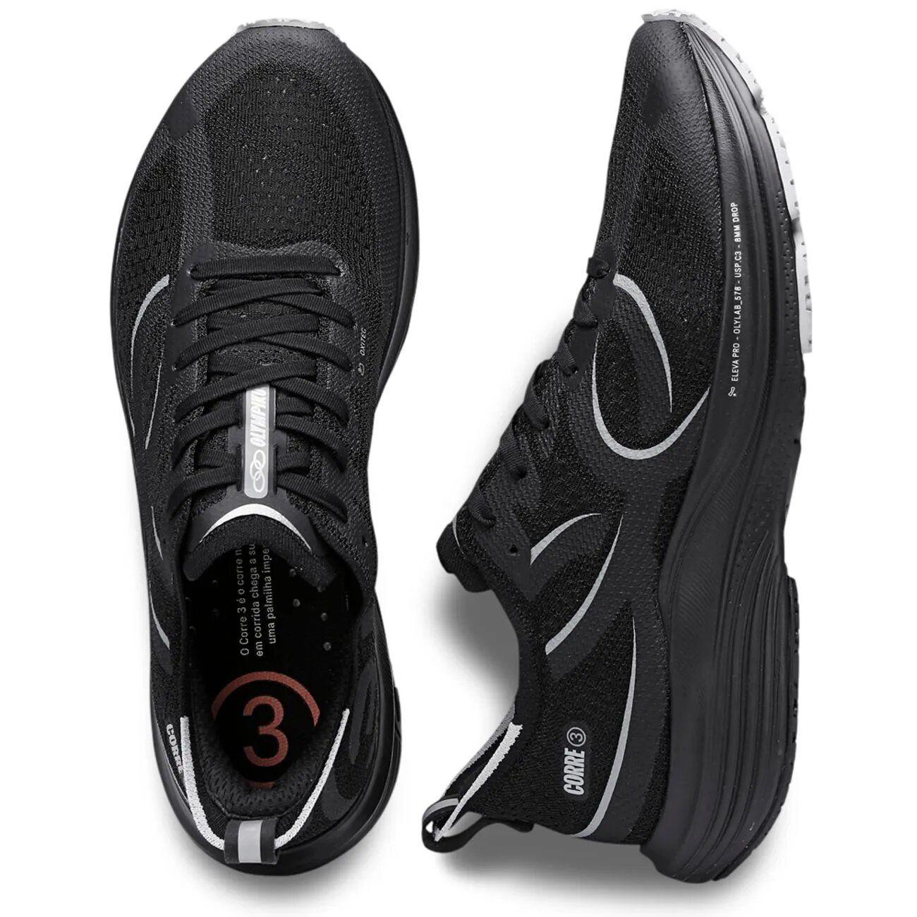 Zapatilla Running Hombre Corre 3 Negro-1