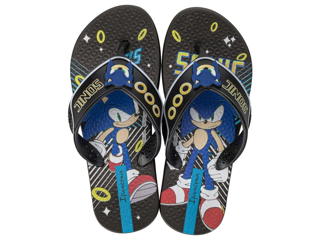 Sandalia Infantil Negro Sonic Game Ipanema-0