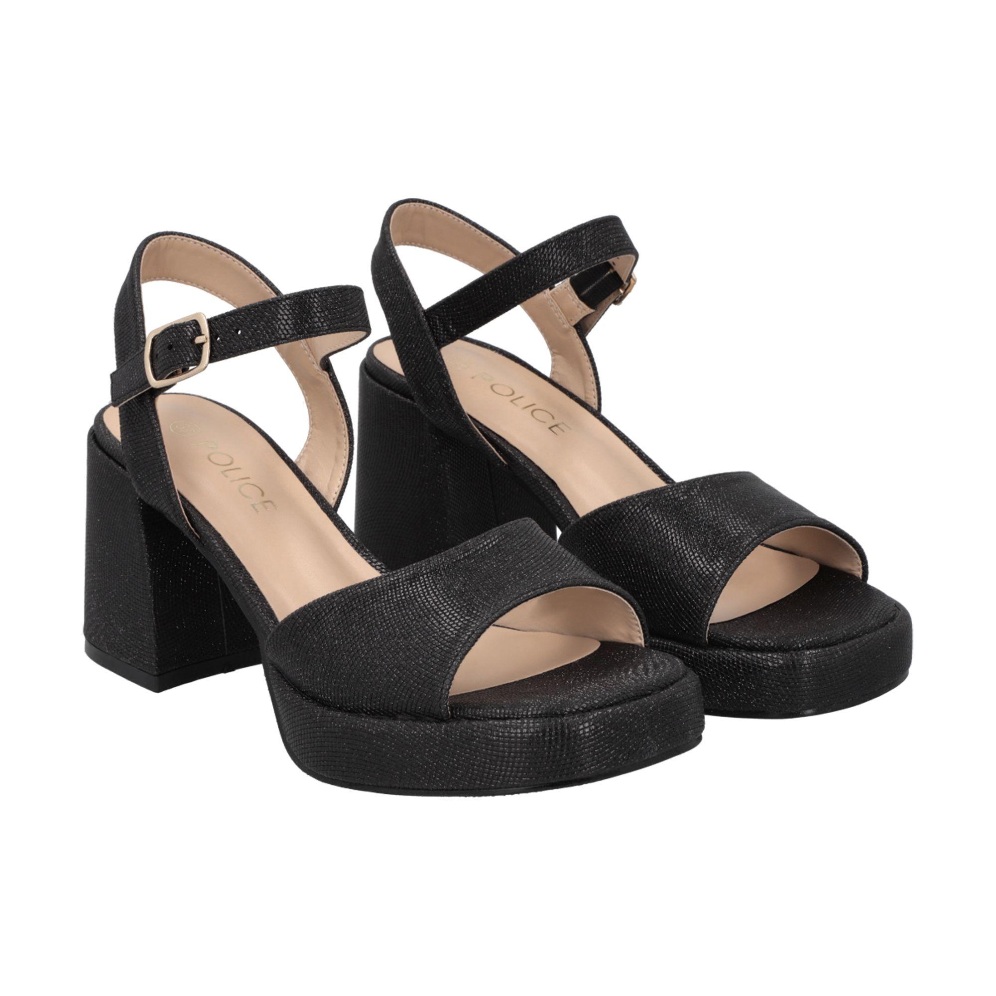 Sandalia Mujer Negro Lissa Police-2