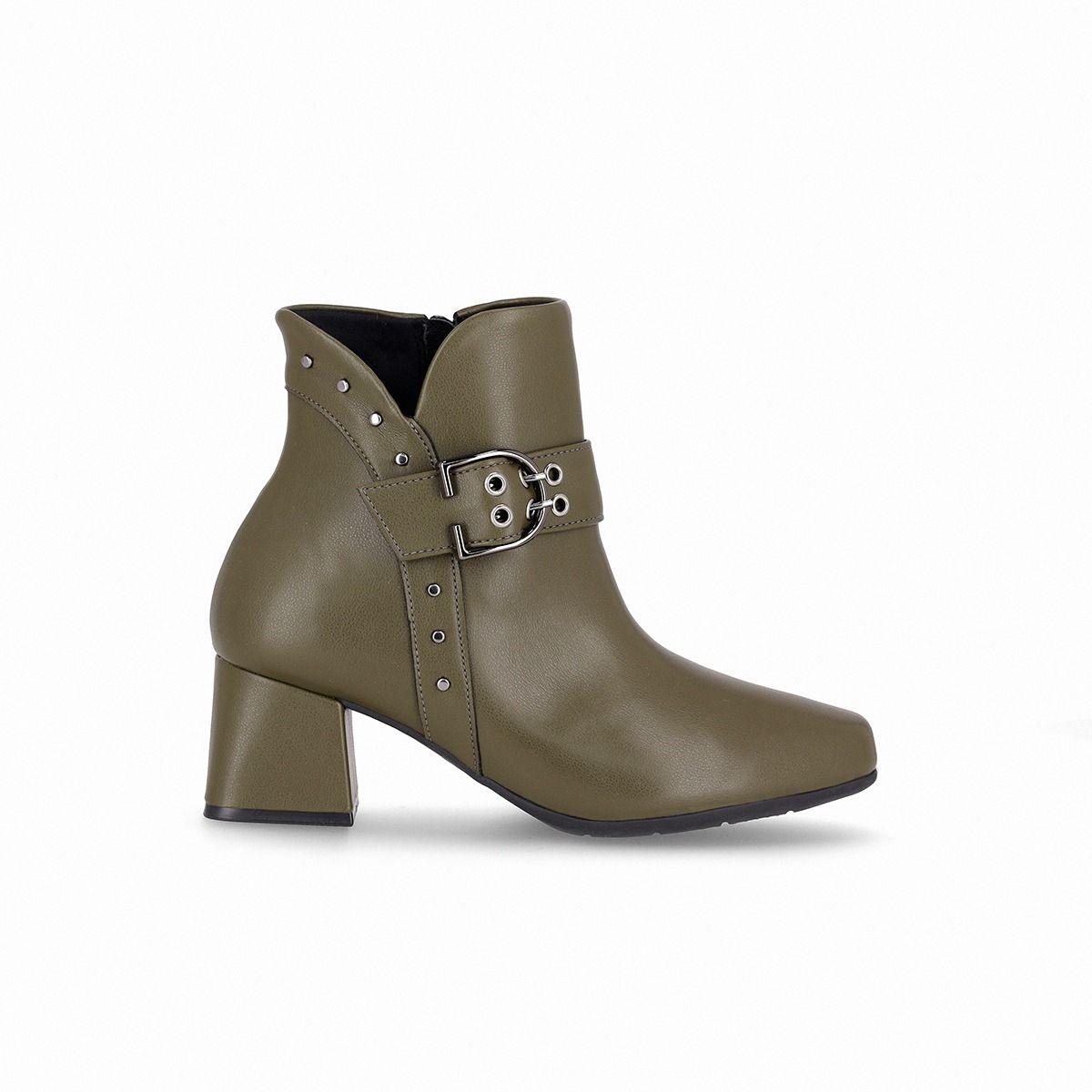 Bota Mujer Verde Militar Estela Piccadilly-0