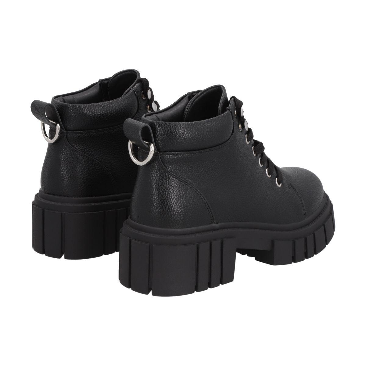 Botin Mujer Negro Rebel Police-3