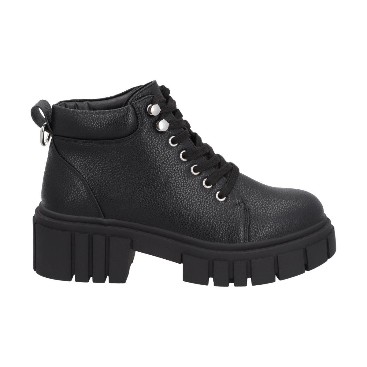 Botin Mujer Negro Rebel Police-0