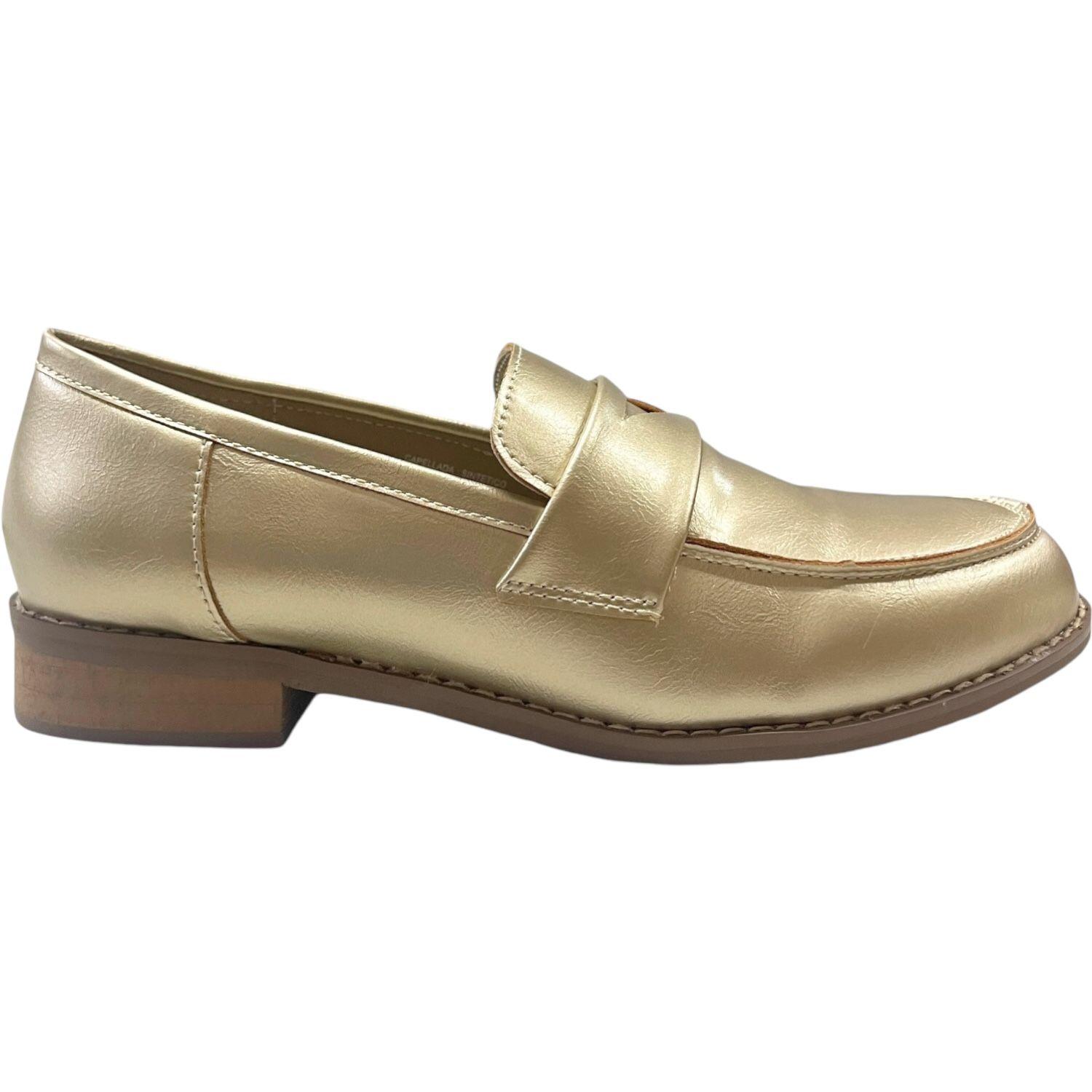 Mocasin Mujer Dorado Javiera Detogni-0