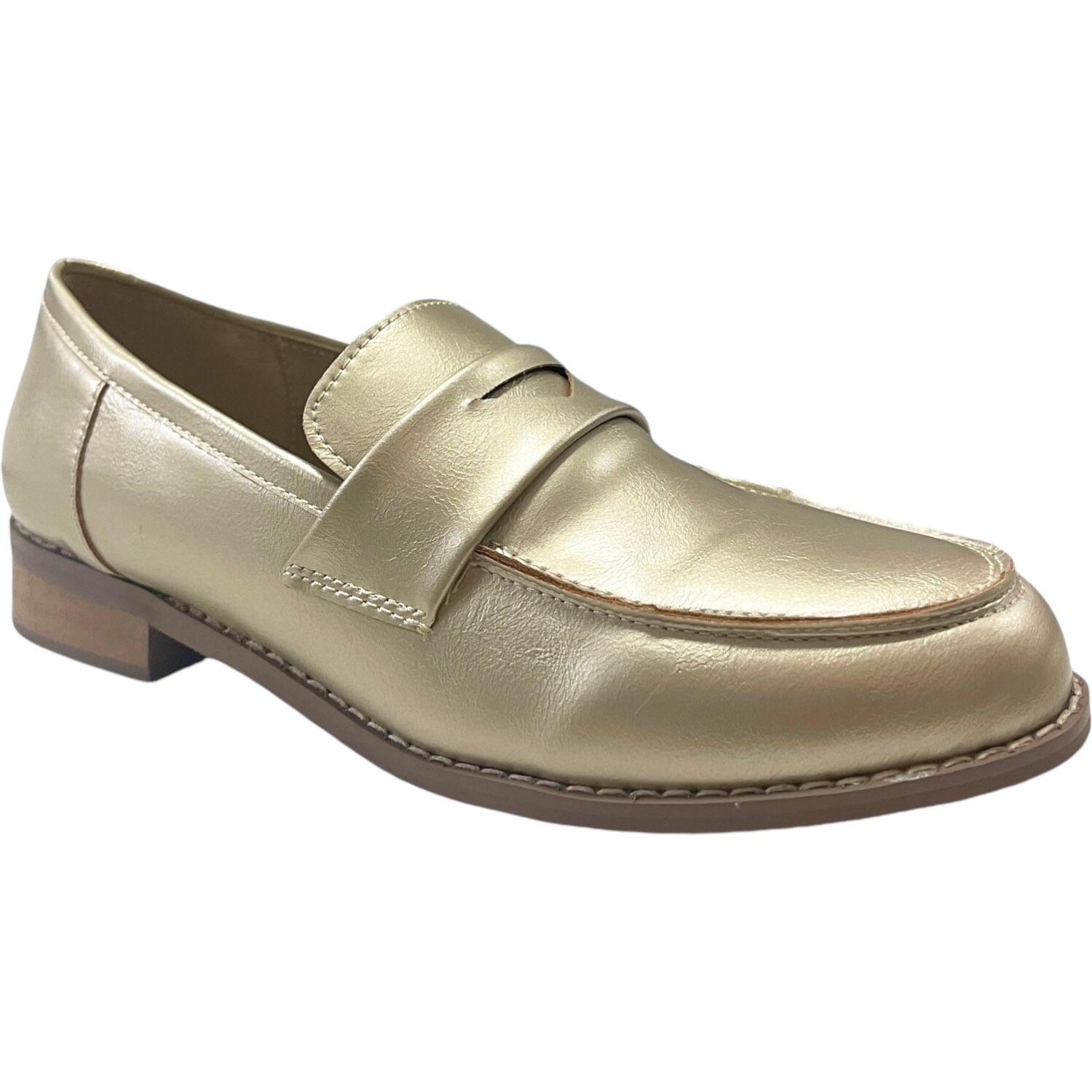 Mocasin Mujer Dorado Javiera Detogni-1