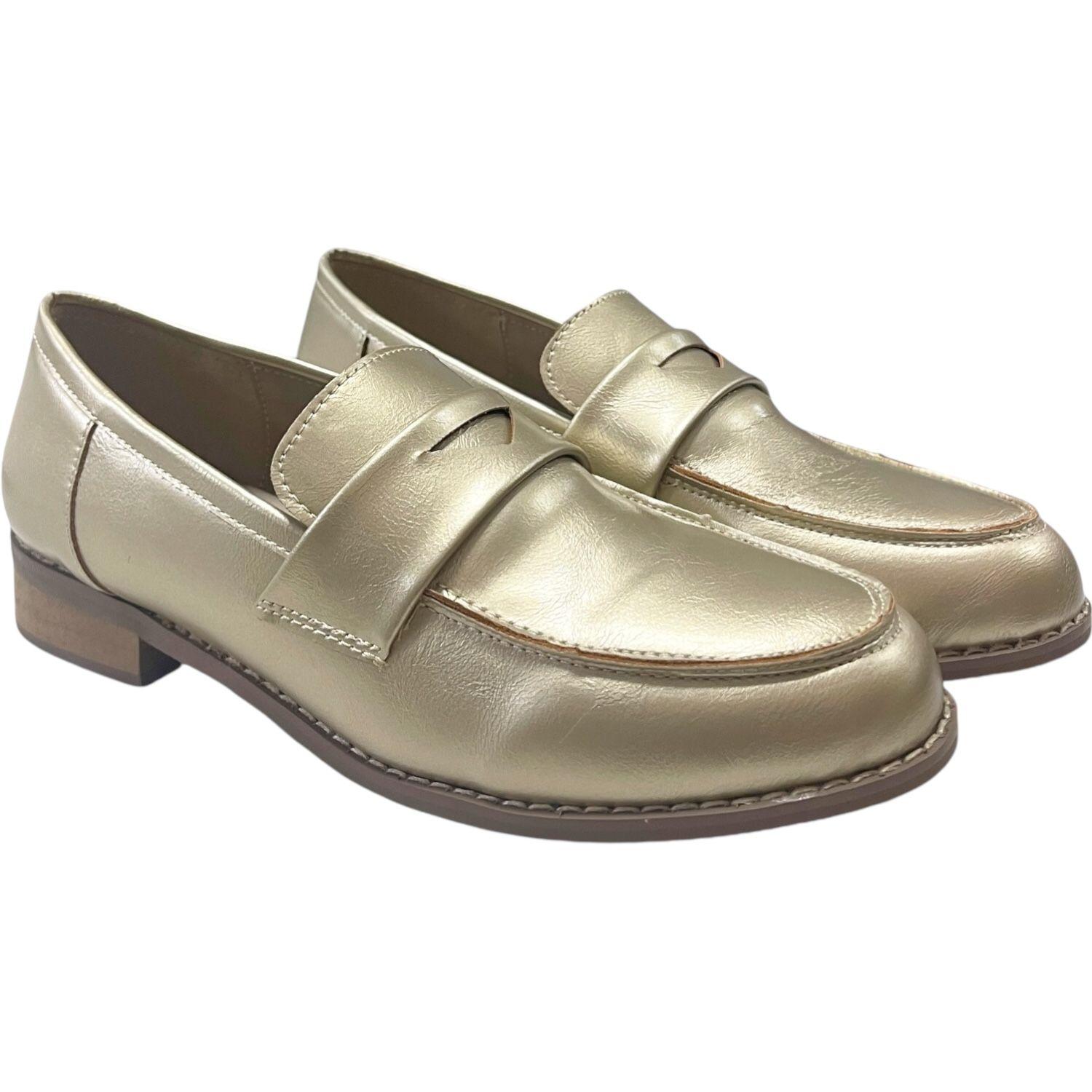Mocasin Mujer Dorado Javiera Detogni-3