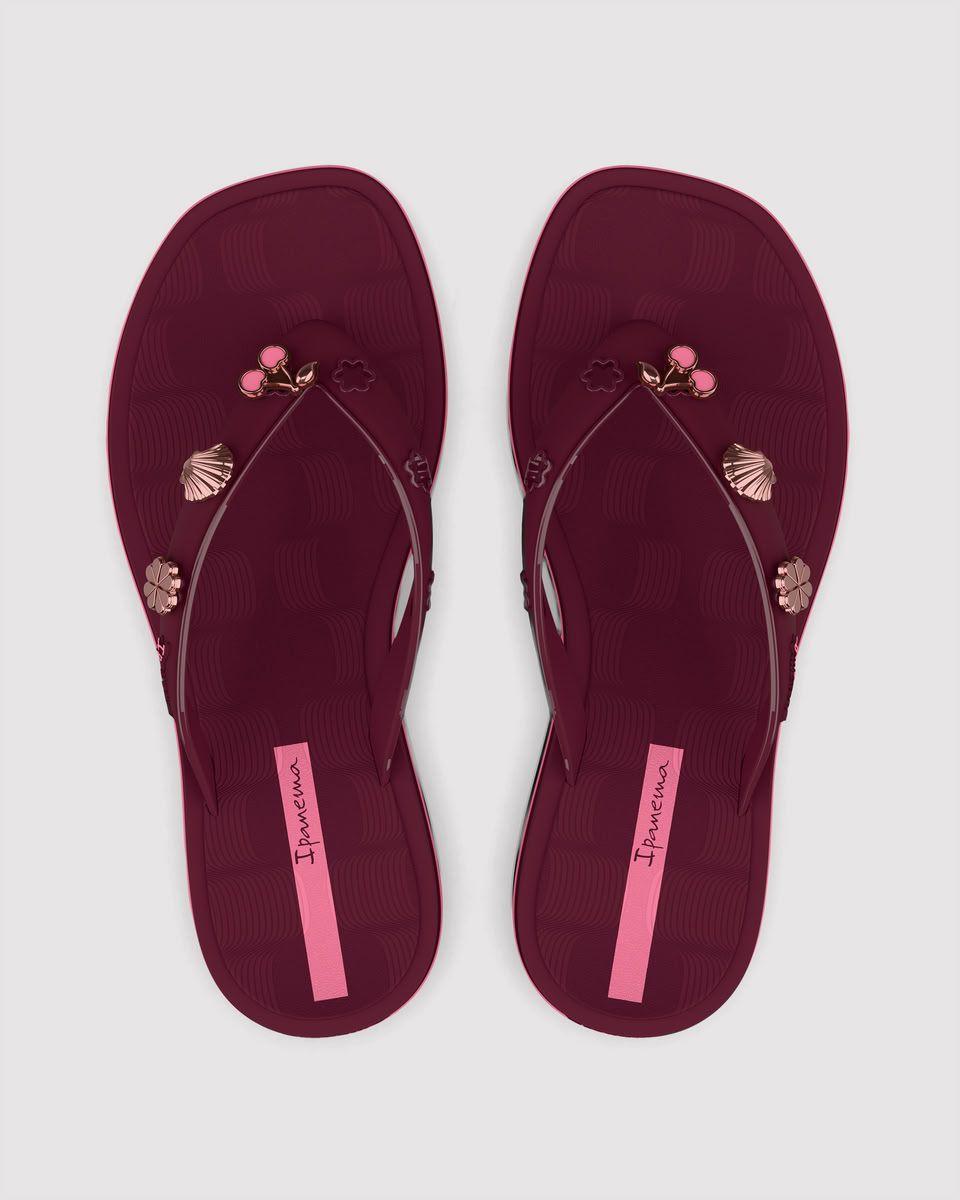 Sandalia Mujer Burdeo/Rosa Pin Mania Ipanema-1