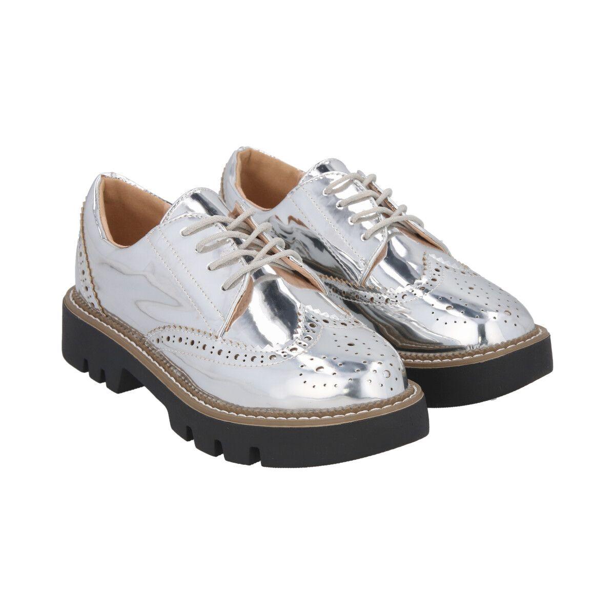 Mocasín Anahi  Plateado  Police-1