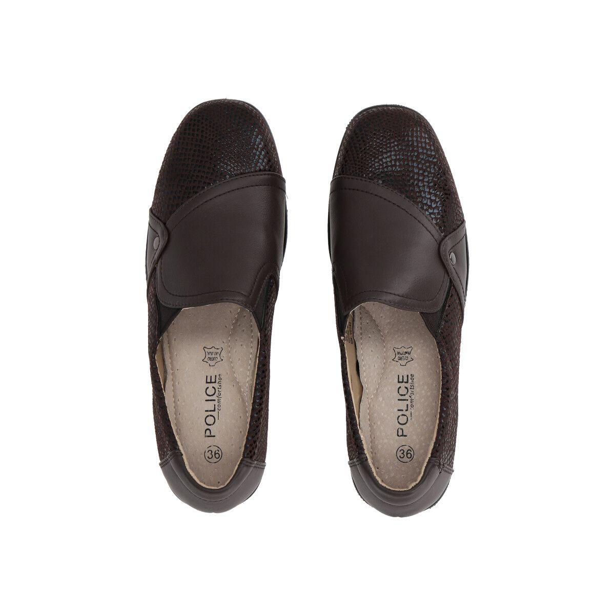 Zapato Mujer Chocolate North Police-2
