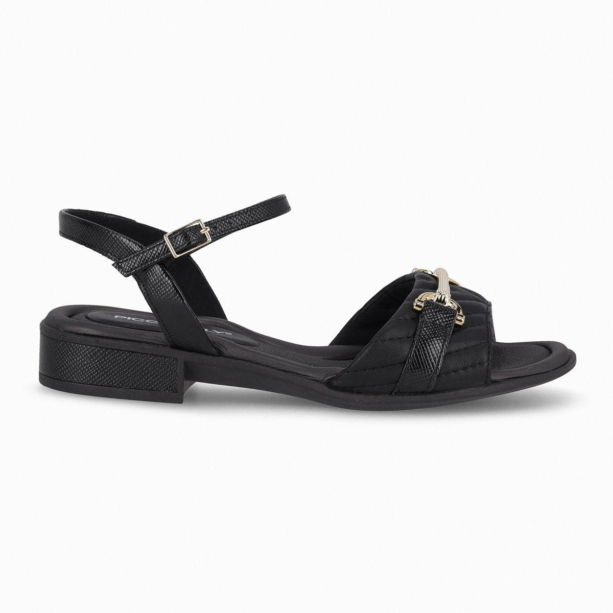 Sandalia Mujer Negro/Dorado Taila Piccadilly-0