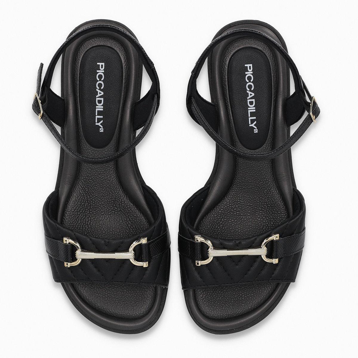 Sandalia Mujer Negro/Dorado Taila Piccadilly-1