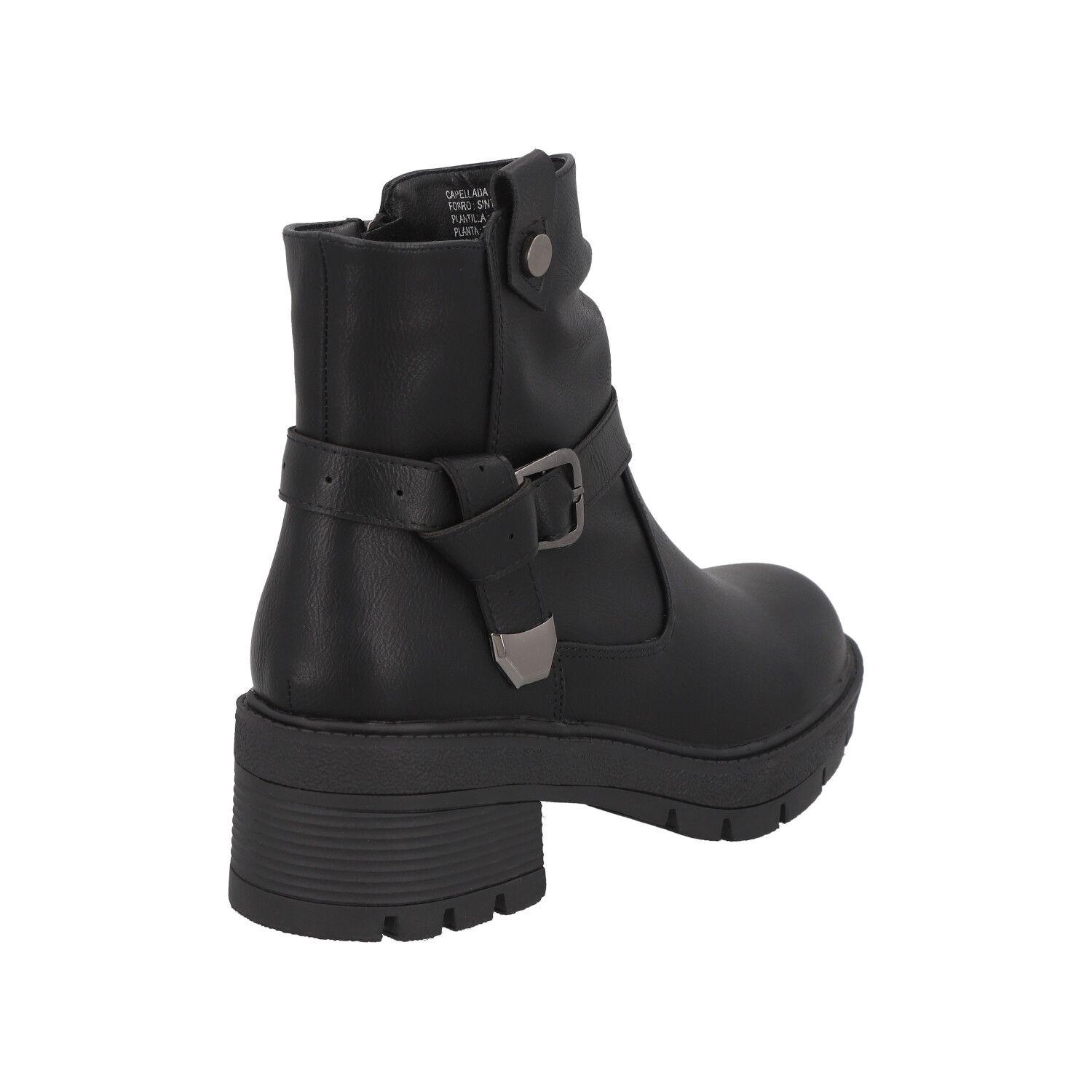 Botin Mujer Negro Luz Detogni-1
