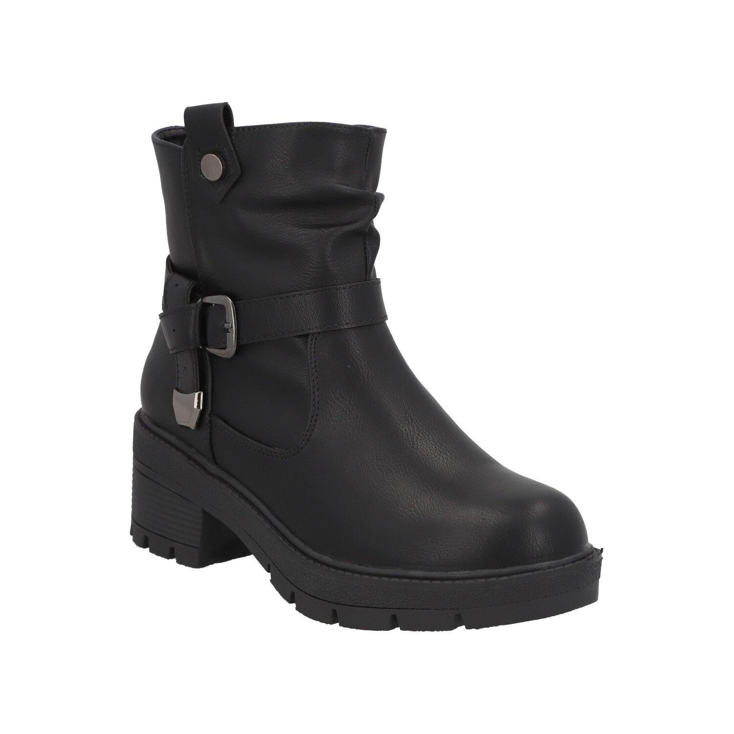 Botin Mujer Negro Luz Detogni-2