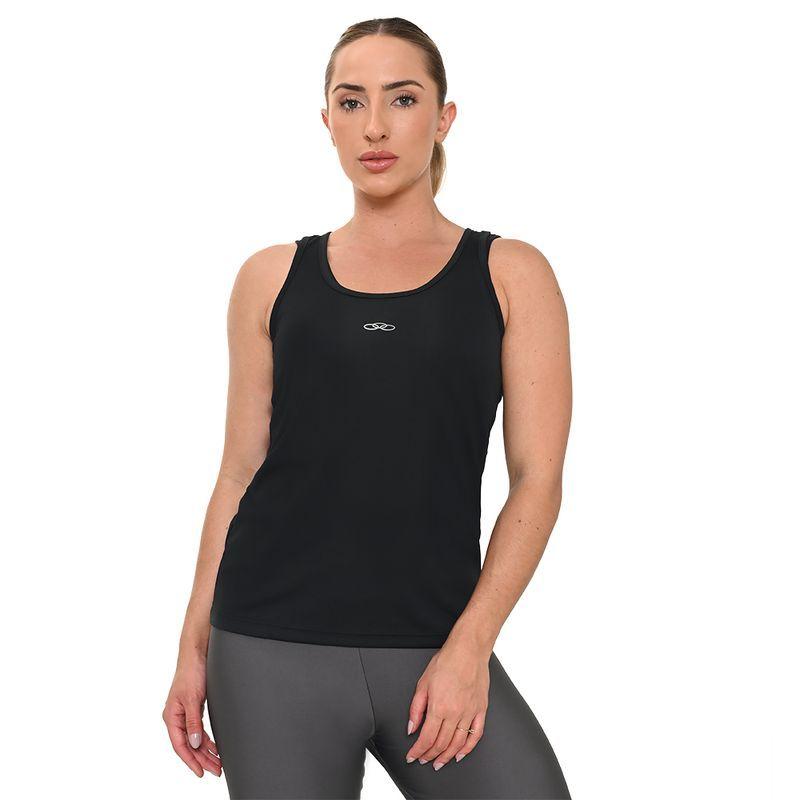 POLERA ESSENTIAL SIN MANGAS NEGRA MUJER-0