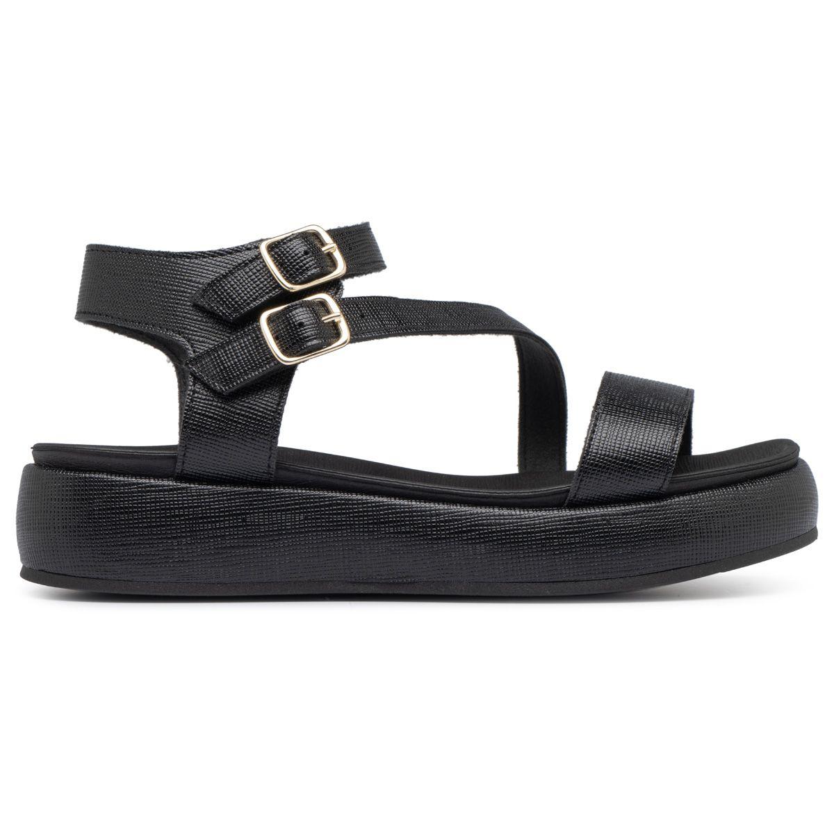 Sandalia Mujer Anabela Sol Negro Piccadilly-0
