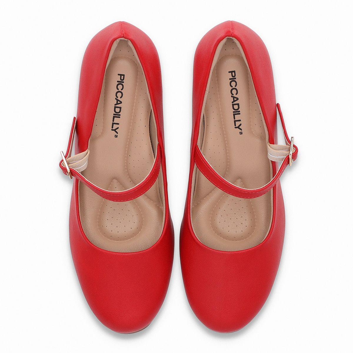 Zapato Mary Jane Mujer Rojo Laura 01 Piccadilly-1