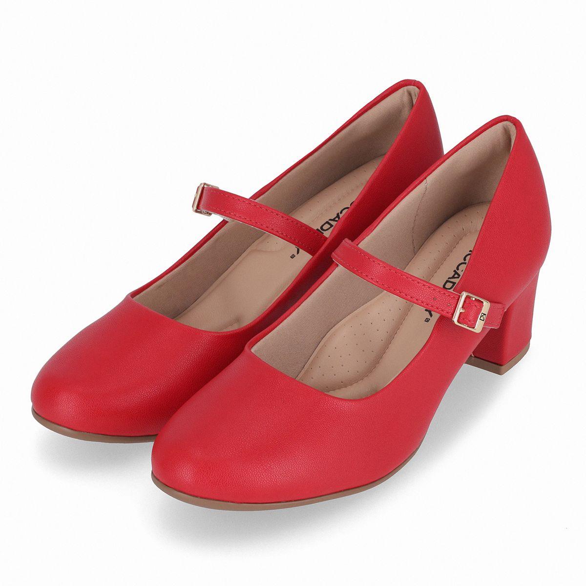 Zapato Mary Jane Mujer Rojo Laura 01 Piccadilly-2
