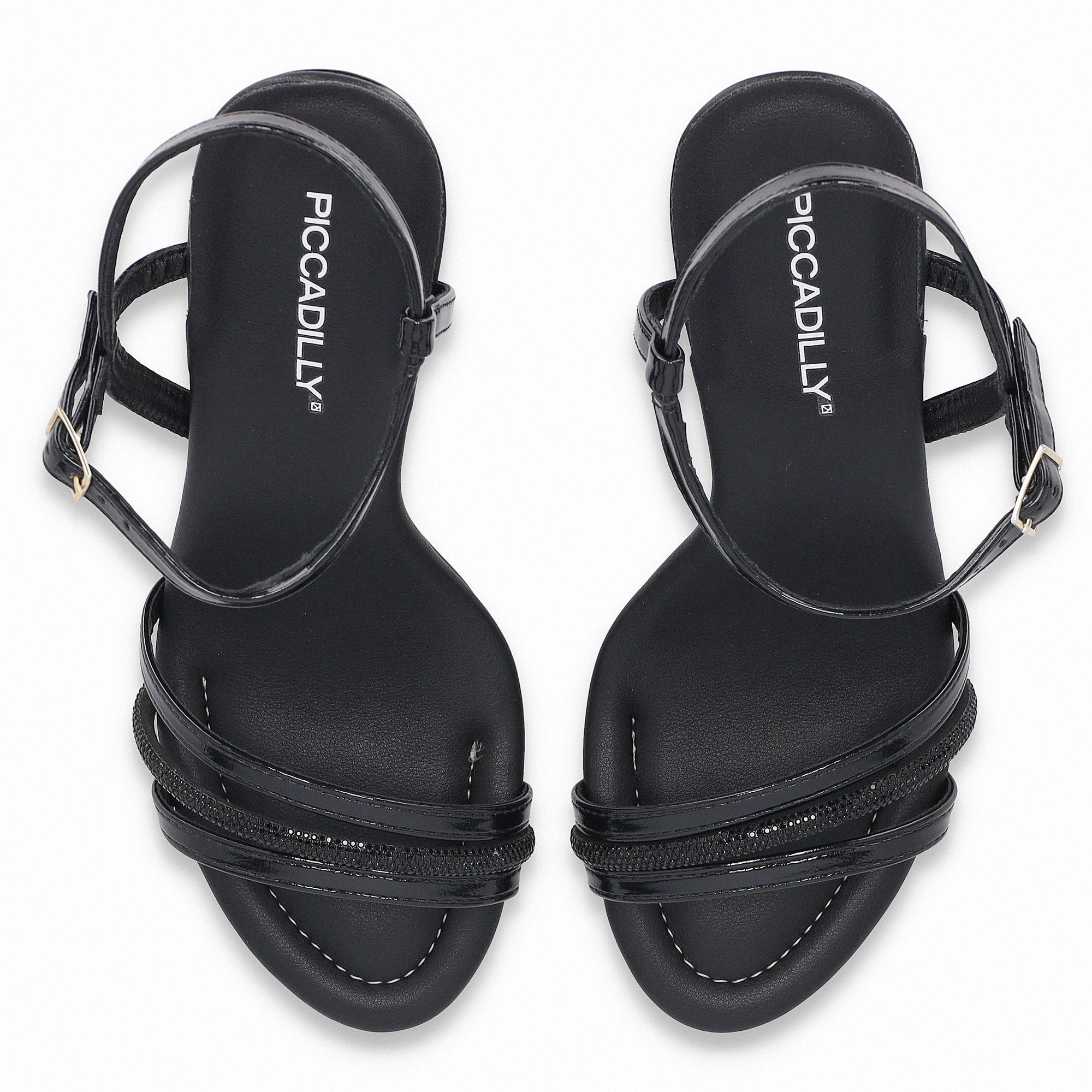 Sandalia Mujer Negro/Strass Rafa Piccadilly-1