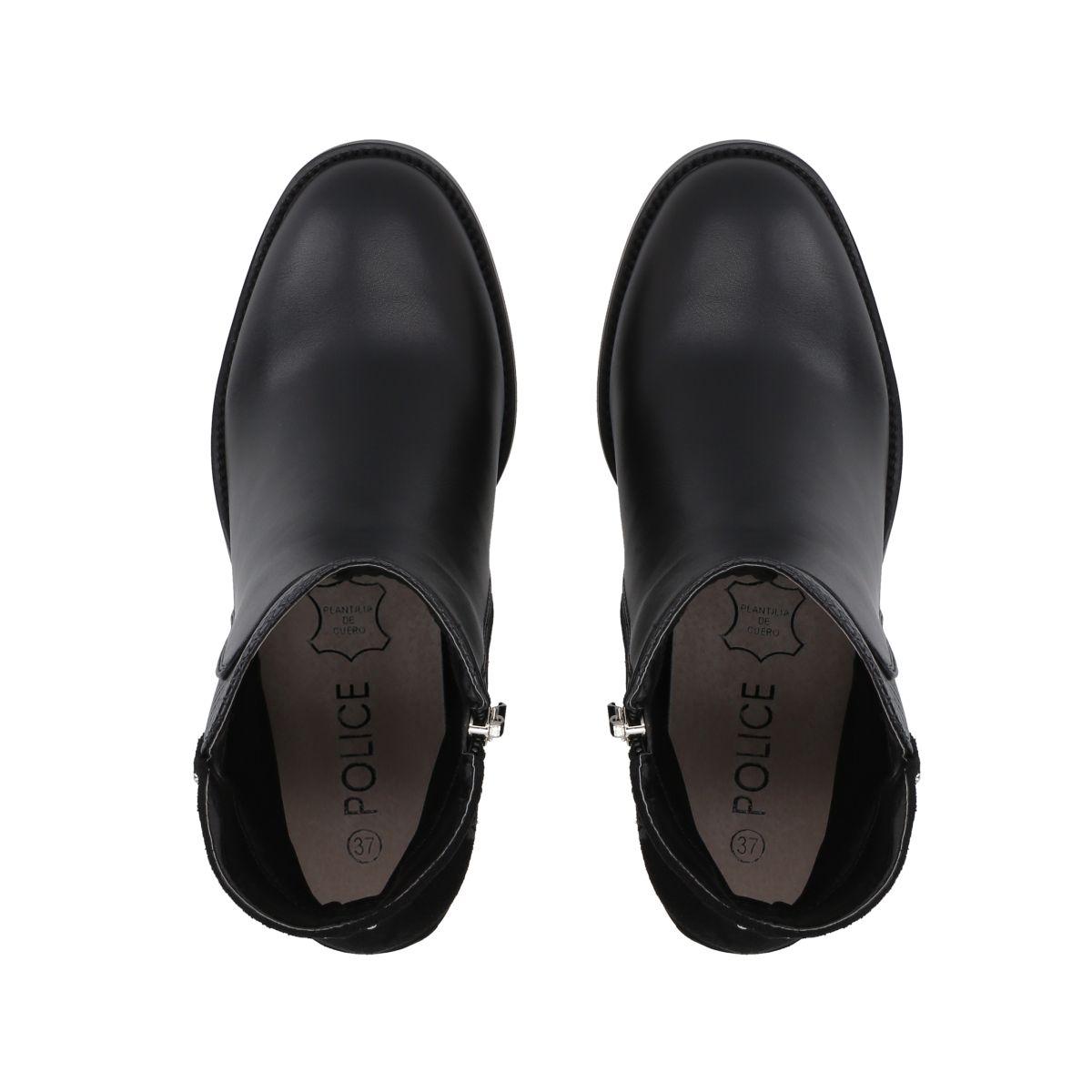 Botin Mujer Negro Noir Police-1