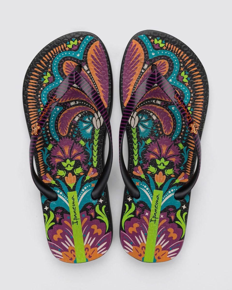 Sandalia Mujer Naranja/Negro Vibra Ipanema-1