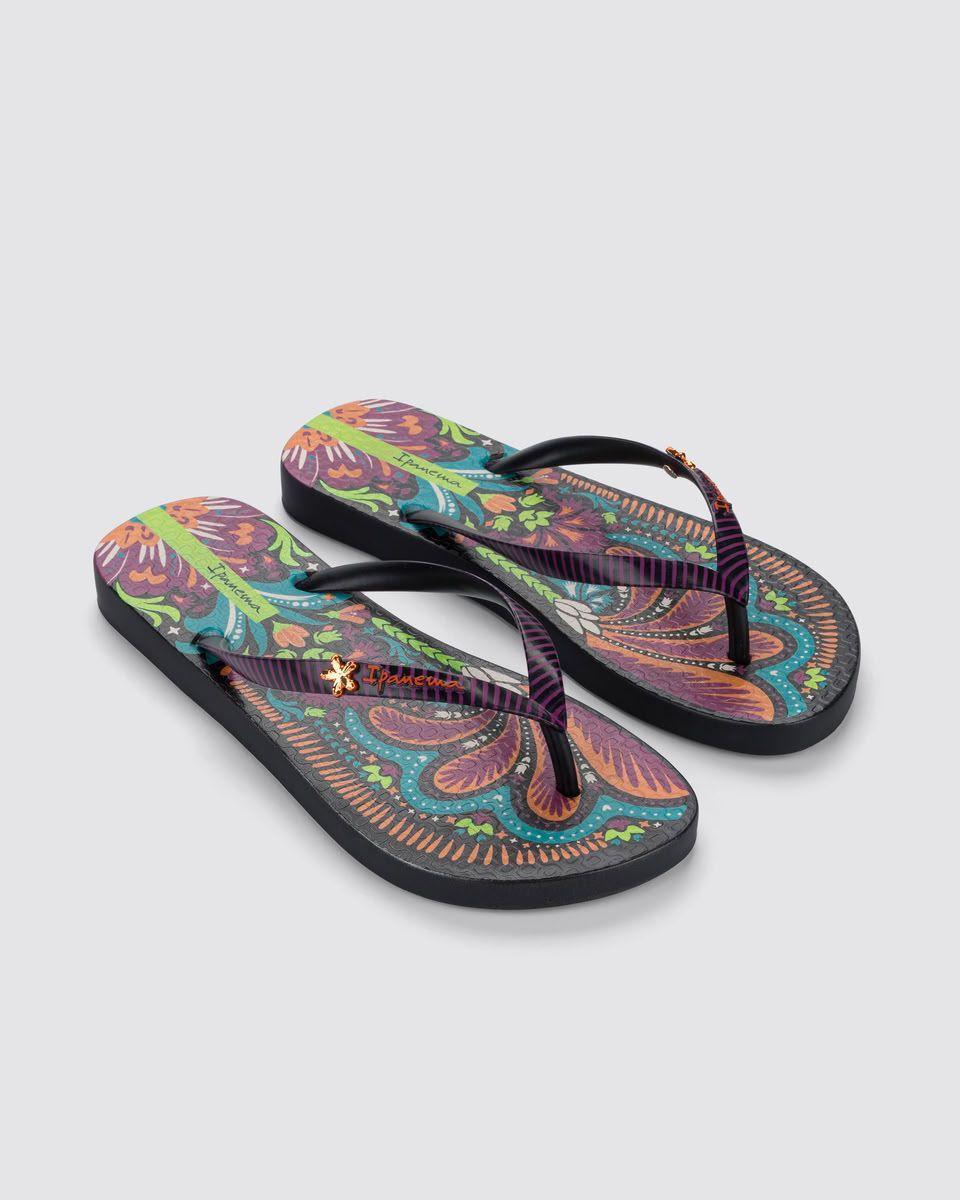 Sandalia Mujer Naranja/Negro Vibra Ipanema-2