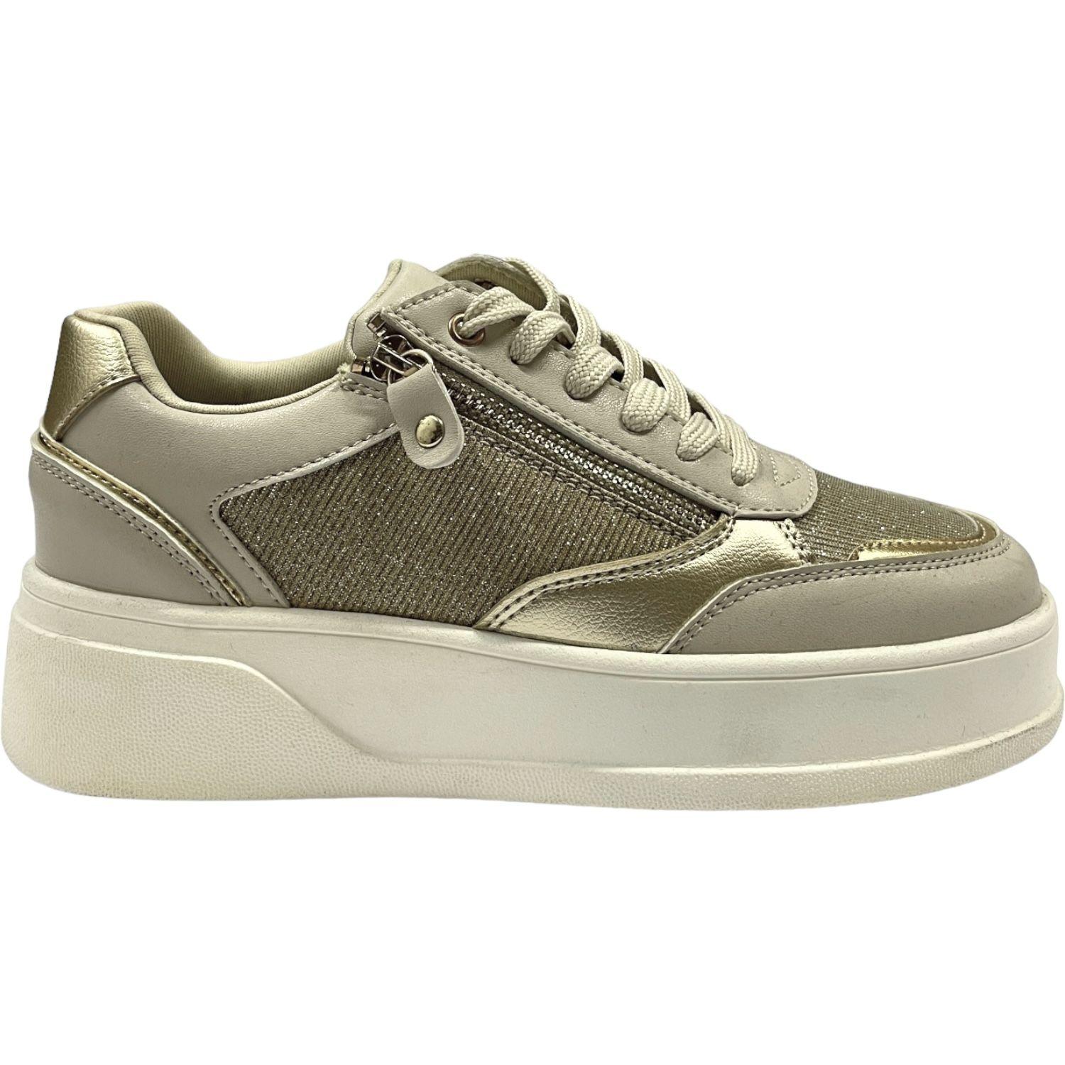 Zapatilla Mujer Dorado Metallic Detogni-0