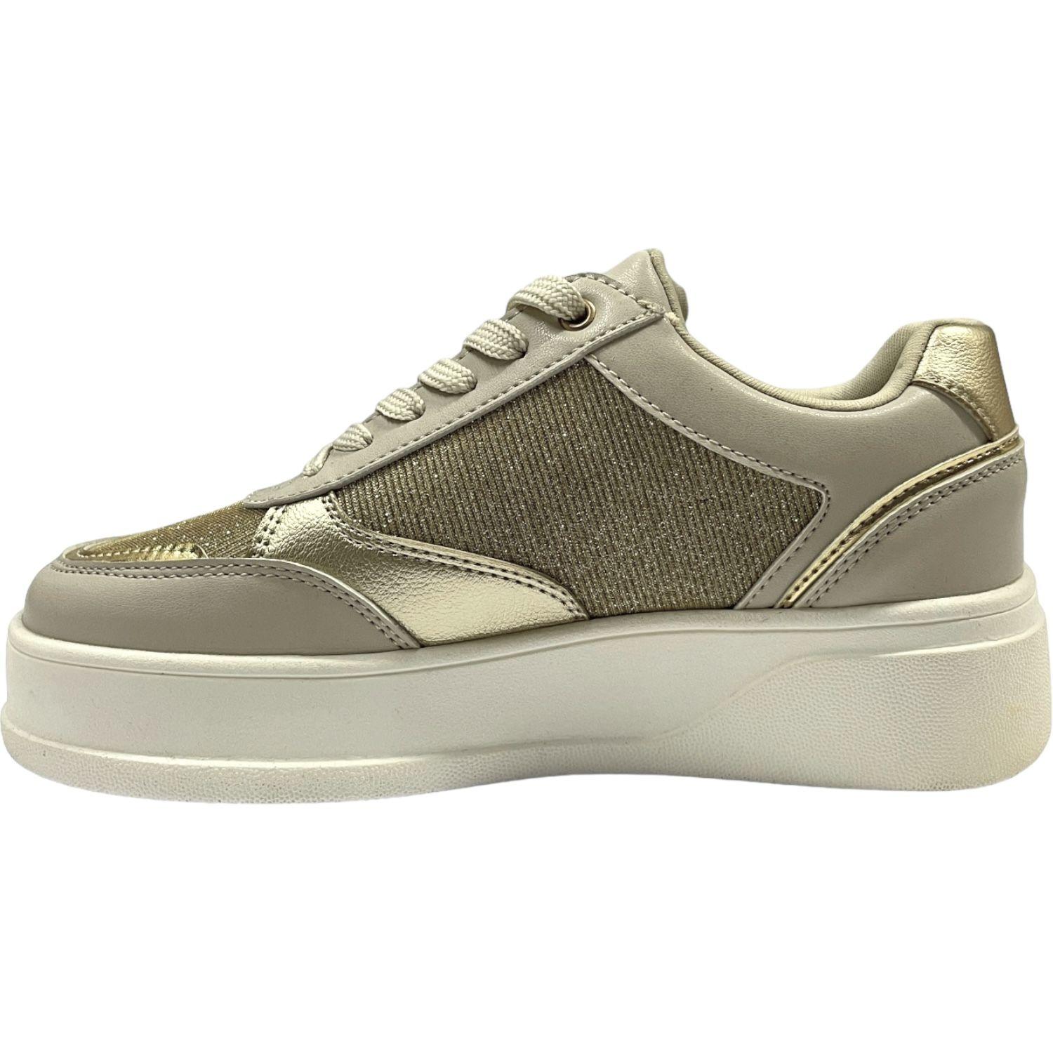 Zapatilla Mujer Dorado Metallic Detogni-2